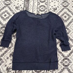 Old Navy Women's Deep Blue Crew Neck Half Sleeve Sweater